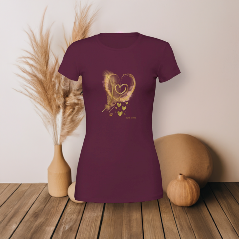 Feather Hearts Womens Crewneck Tee edited 2 768x768