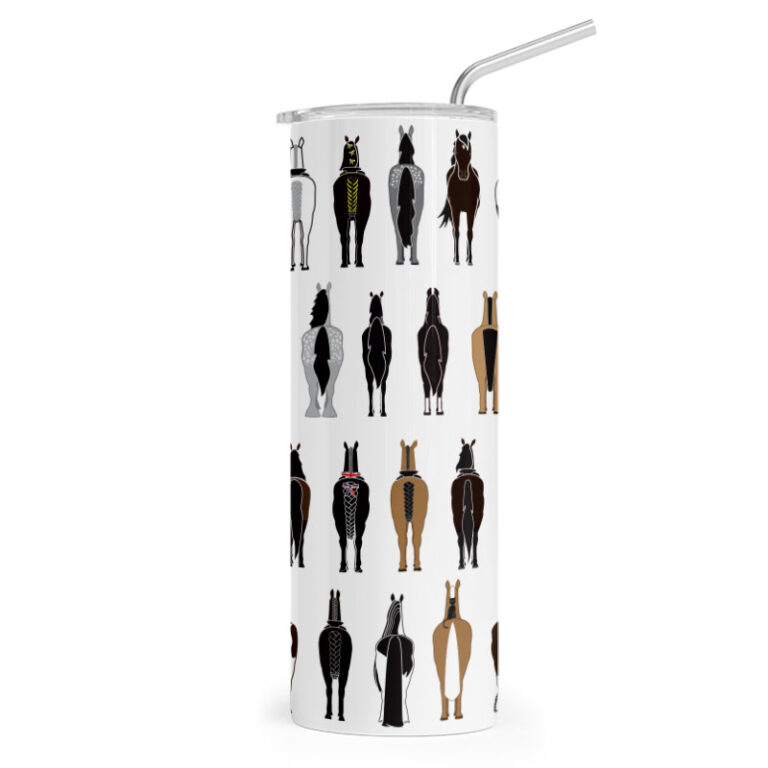 Horse Tails 20oz skinny tumbler 768x768