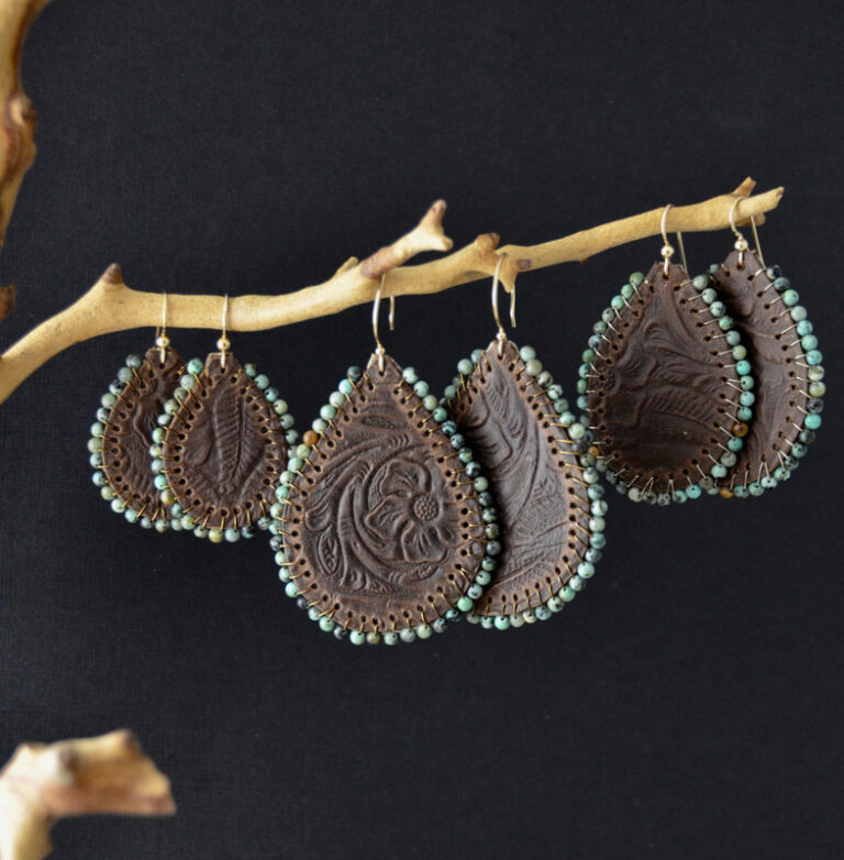 chocolate tooled leather turquoise 51627 768x782