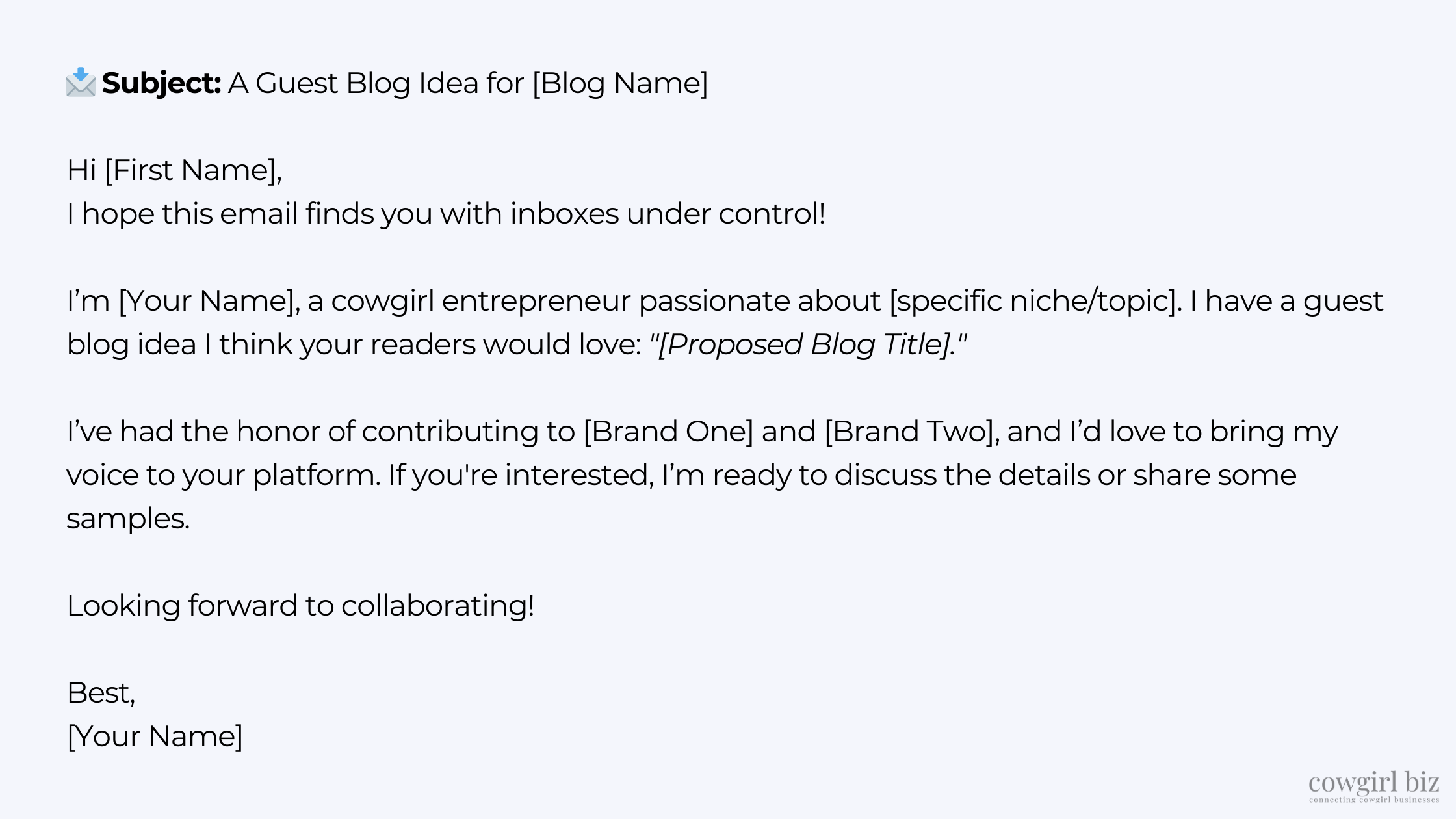 email template sample for guest posting
