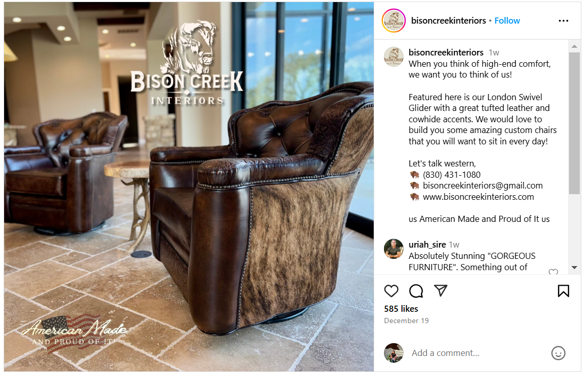 Statement Furniture with Western Flair