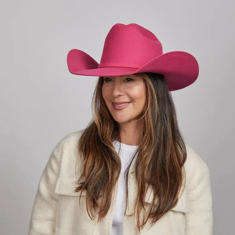 Cattleman Pink Felt Cowboy Hat Ladies FW23 American Hat Makers 3 webp.jpg 768x768