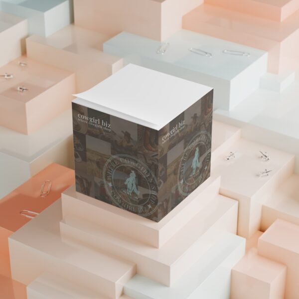 Where Cowgirls Shop – Sticky Note Cube 🤠📝 - Image 3