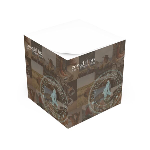 Where Cowgirls Shop – Sticky Note Cube 🤠📝 - Image 2