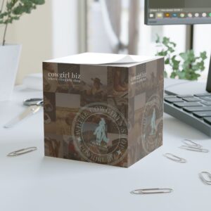 Where Cowgirls Shop – Sticky Note Cube 🤠📝
