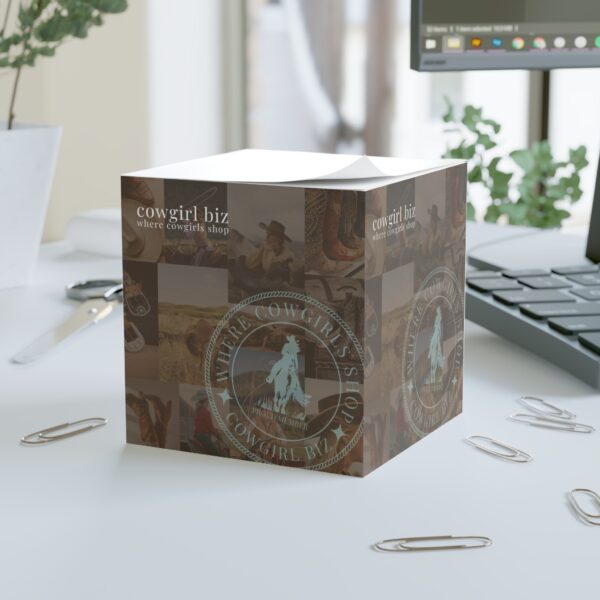 Where Cowgirls Shop – Sticky Note Cube 🤠📝