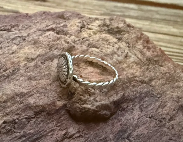 Cowgirl Silver Concho Ring - Image 2