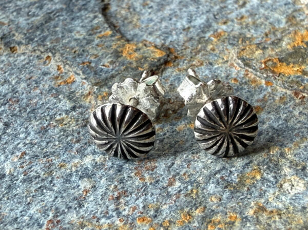 Silver Mini Concho Post Earrings - Image 3
