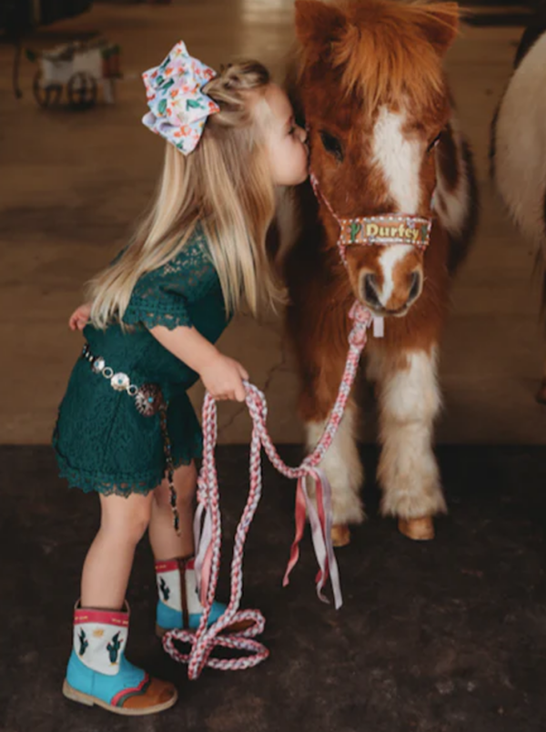 "Pecos" Neon Cactus Charm Boots | Western Kids Emp - Image 4