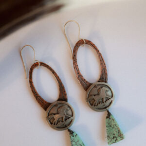 Running Horse Hoop Earrings