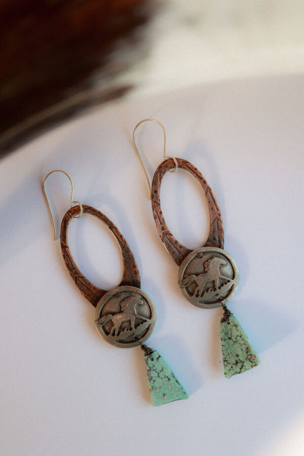 Running Horse Hoop Earrings