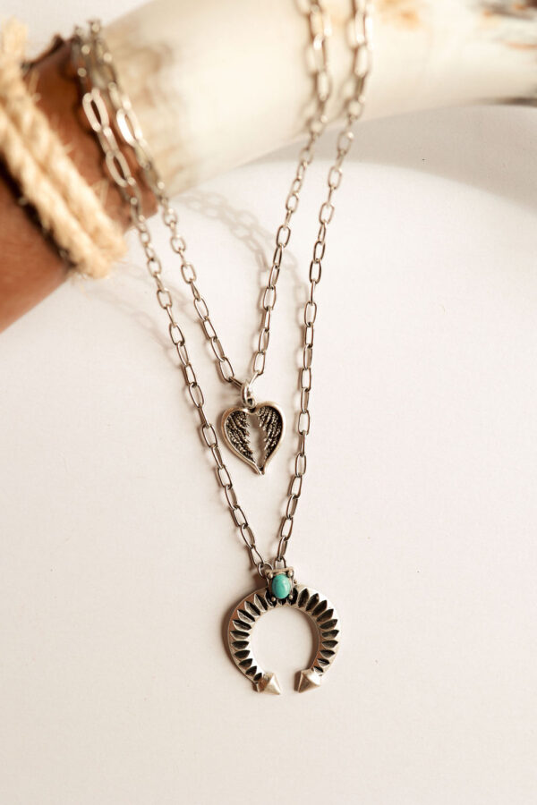 Silver Necklace with Pendant - Image 2