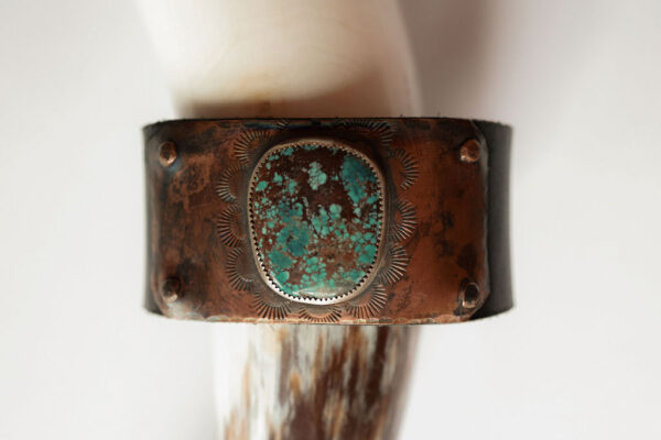 Turquoise Stone Cuff - Image 3