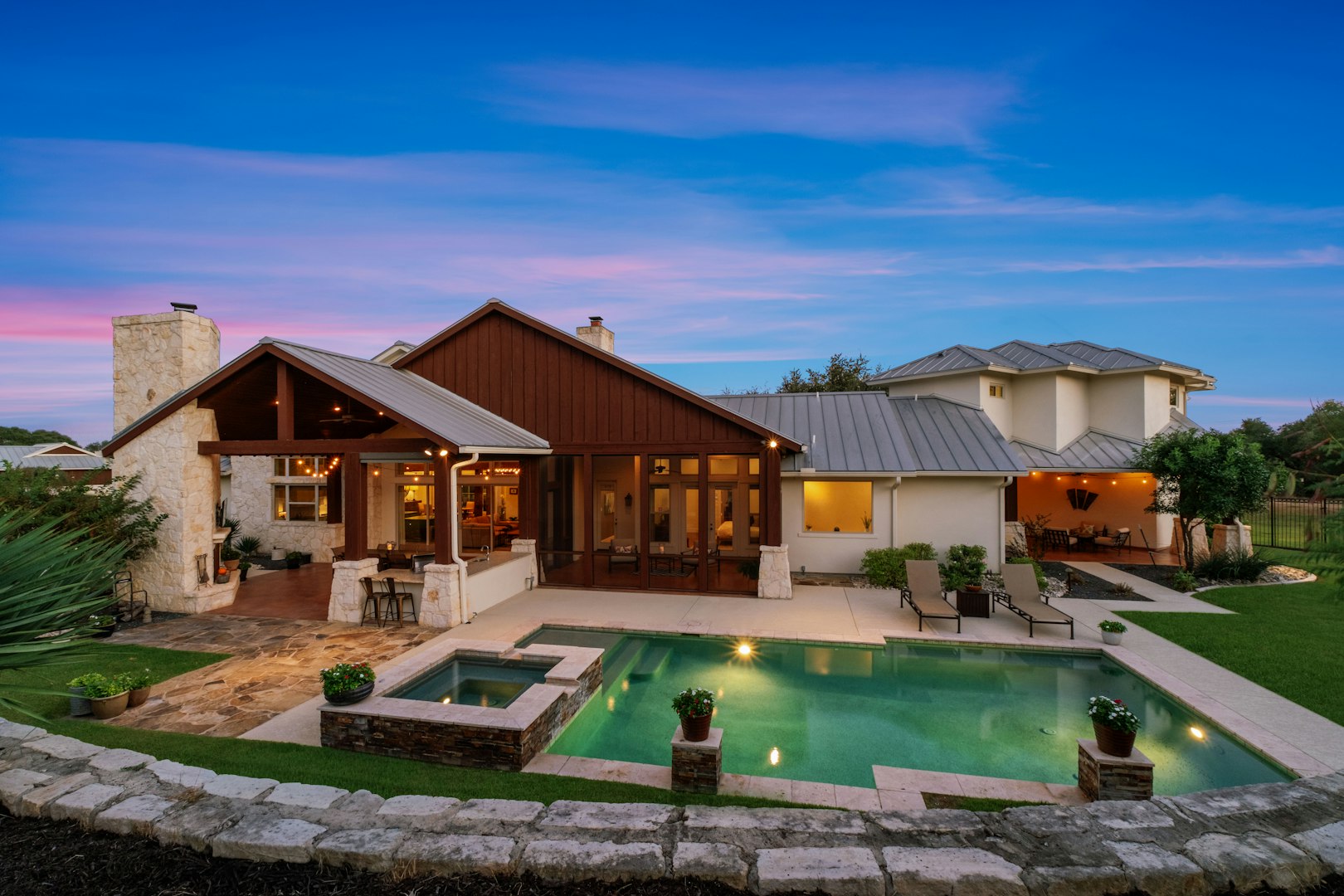 The Pool & Spa · Texas Stars Overhead
