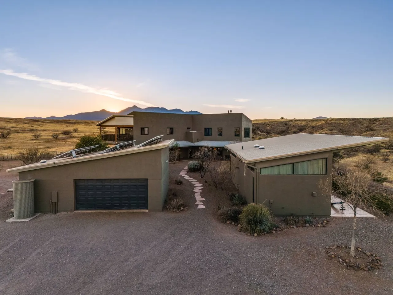 The Compound · Main House, Guest House, and Garage